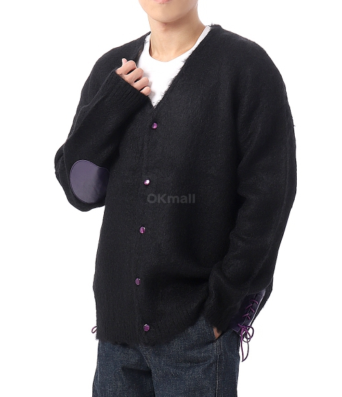 NEEDLES]EP Mohair Cardigan Solid - BLACK (PU314) | 오케이몰