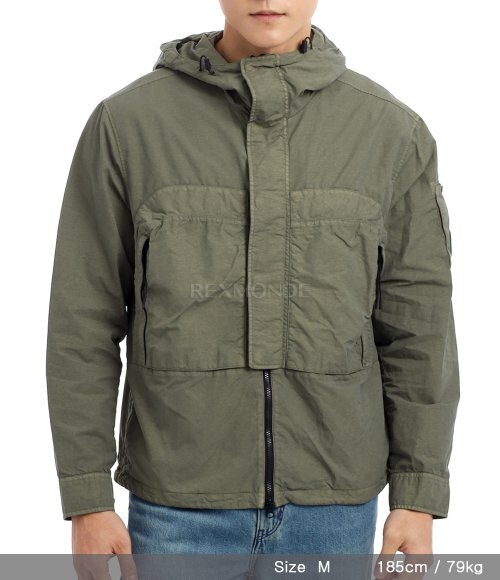 CP COMPANY]Flatt Nylon Hooded Overshirt (17CMOS132A 005991G 359