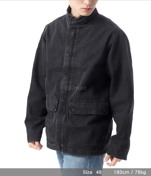 SUNFLOWER]FATIGUE JACKET BLACK WASHED (5196) | 오케이몰