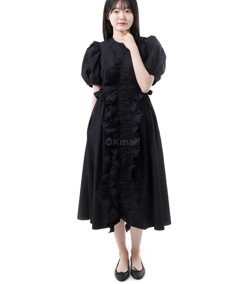 Cecilie Bahnsen]ORIELLA DRESS COTTON BLACK (3.24RTW10029