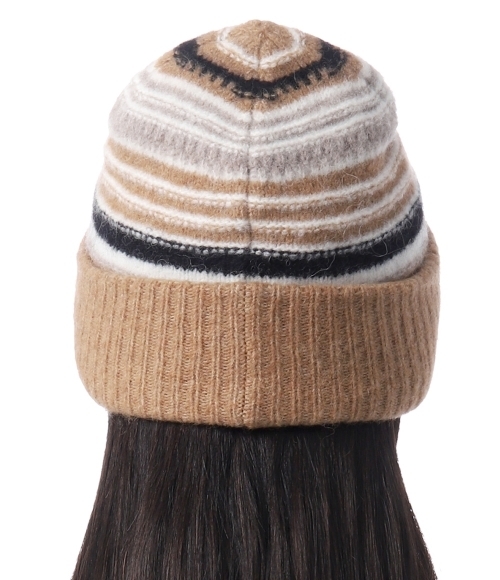 GANNI｜BEANIES (STRIPED SOFT WOOL BEANIE (A5982 177)) 360805612_2.jpg