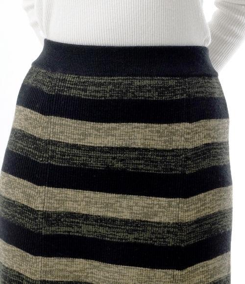 GANNI]RIBBED MERINO MAXI SKIRT (K2292 999) | 오케이몰