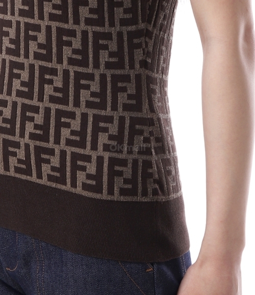 FENDI｜ (FF Cotton Sweater (FZXC72 ASJT F0GGE)) Sweater Cotton Brown | Fendi
