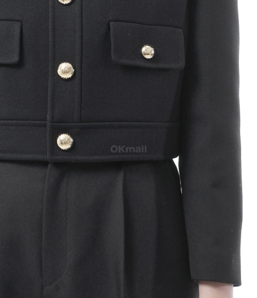 関税込 CELINE VERNEUIL JACKET IN DOUBLE FACED WOOL TRICOTINE Verneuil jacket in double faced wool tricotine - BLACK | CELINE