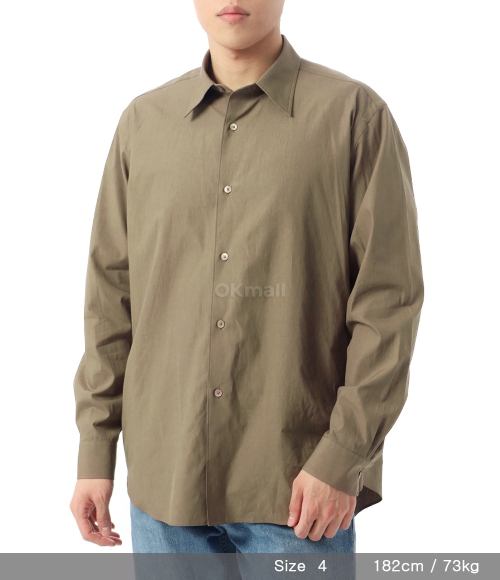 AURALEE]WASHED FINX TWILL SHIRT BROWN (A24AS01TN) | 오케이몰