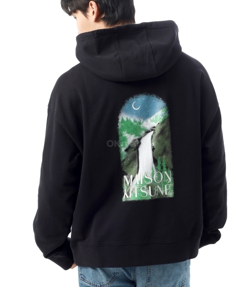MAISON KITSUNE]WATERFALL OVERSIZE HOODIE (NM00705KM0001-P199