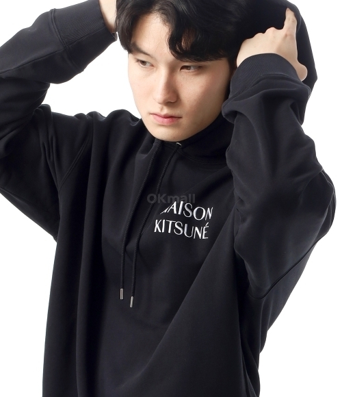 【Maison Kitsune】WATERFALL OVERSIZE HOODIE◆NM00705KM0001 Maison Kitsune WATERFALL OVERSIZE HOODIE Black | BSTN Store