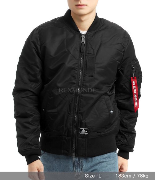 Alpha Industries]MA-1 MOD FLIGHT JACKET (MJM53504C1 BLACK) | 렉스몬드
