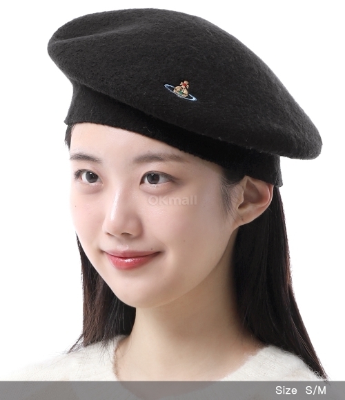 ベレー帽 VIVIENNE WESTWOOD 24FW Camel Wool Beret 8102001E K0049 C405 Vivienne Westwood ベレー帽 帽子（ヴィヴィアンウエストウッド