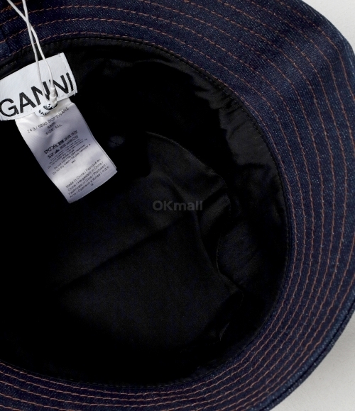 GANNI｜PEDORAS (DENIM BUCKET HAT (A6195 642)) GANNI Washed Denim Bucket Hat | Blue | FARFETCH