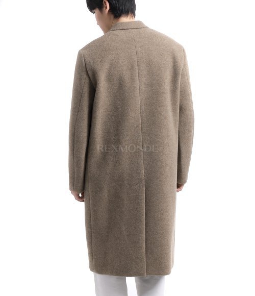 AURALEE]SPONGE WOOL MELTON CHESTERFIELD COAT TOP BROWN (A24AC01SB