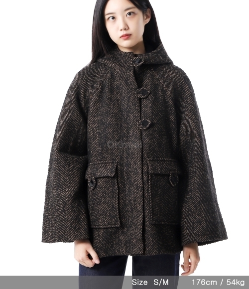 GANNI]Herringbone Wool Midi Jacket (F9548 886) | 오케이몰