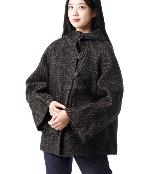 GANNI]Herringbone Wool Midi Jacket (F9548 886) | 오케이몰