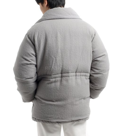 AURALEE]BRUSHED ALPACA WOOL DOWN BLOUSON LIGHT GRAY (A24AC01AS