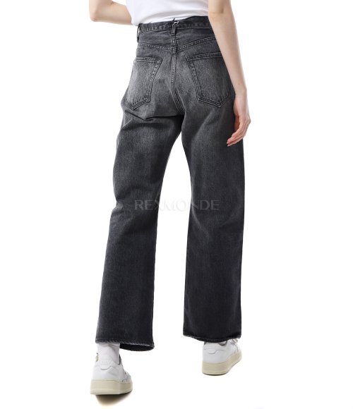 AURALEE]SELVEDGE FADED HEAVY DENIM PANTS FADED BLACK (A24AP03DH 
