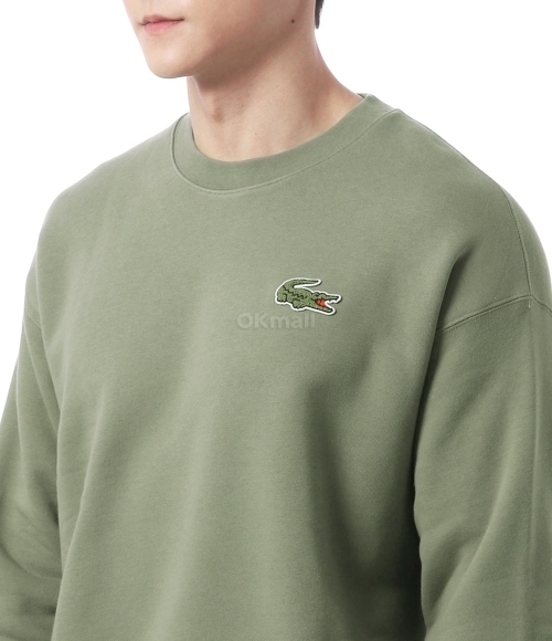 Lacoste｜ (Boucle Big Croc Crew Neck Sweatshirt (SH2741- Lacoste]Boucle Big Croc Crew Neck Sweatshirt (SH2741-BMY
