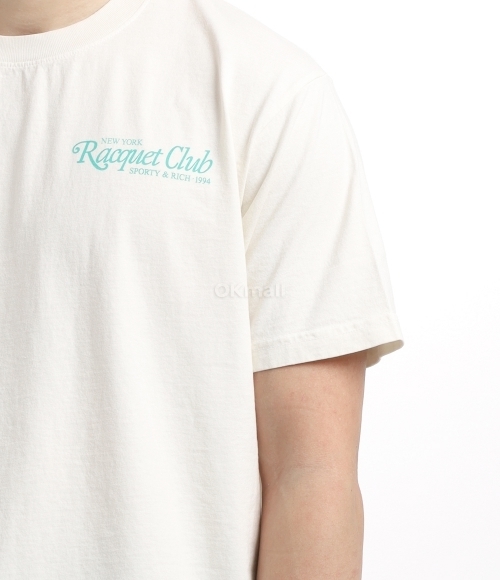 Sporty&Rich]94 Racquet Club T-Shirt - Coconut/Caribbean