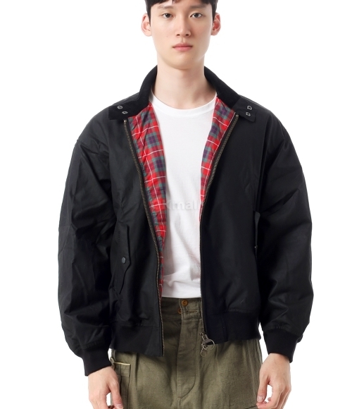 Barbour × Baracuta wax jacket MWX2327 Barbour x Baracuta MA-1 Waxed Harrington Jacket - MWX2327-OL