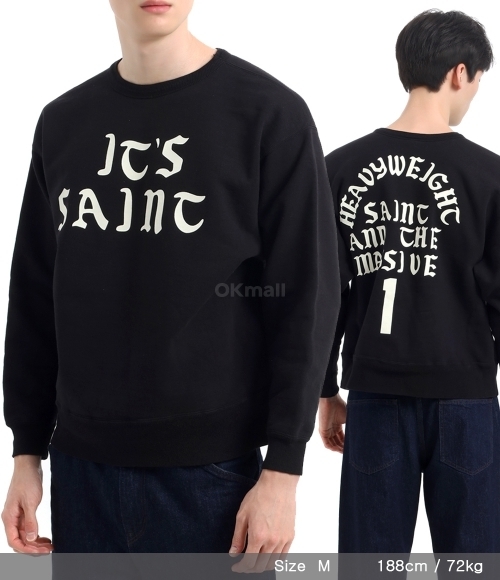 トップス SAINT Mxxxxxx CREW SWT IT'S SAINT 24AW Saint Mxxxxxx (セントマイケル) CREW SWEAT IT'S SAINT SM-YS1