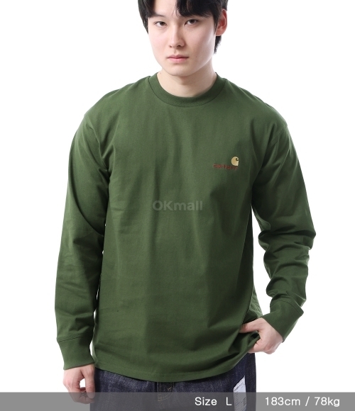 CARHARTT WIP]L/S AMERICAN SCRIPT T-SHIRT (I029955 2BR.XX