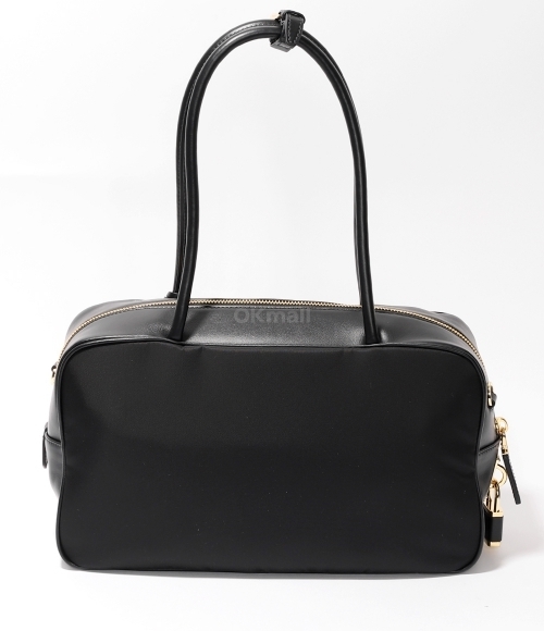 PRADA]자물쇠 미디엄 리나일론 및 가죽 탑 핸들 백 (1BB132 V