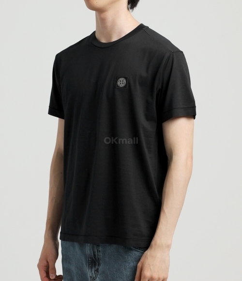 STONE ｜ (2100039 60/2 Cotton Jersey T-shirt (K1S1 White 2100039 60/2 COTTON JERSEY Slim fit T-shirt with