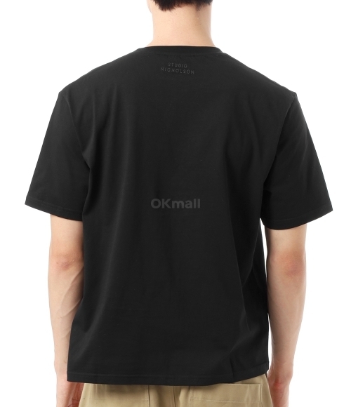 STUDIO NICHOLSON｜ (BRIC SHORT SLEEVE T-SHRIT BLACK (132 Bric T-Shirt in Black | Classic T-Shirt | Studio Nicholson