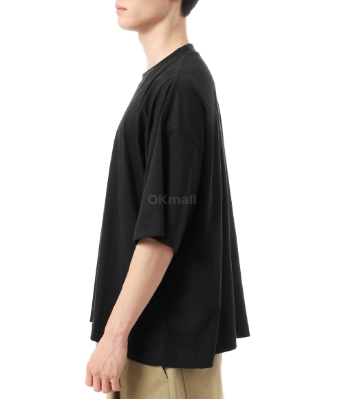 STUDIO NICHOLSON]PIU COTTON JERSY T-SHIRT BLACK (1327