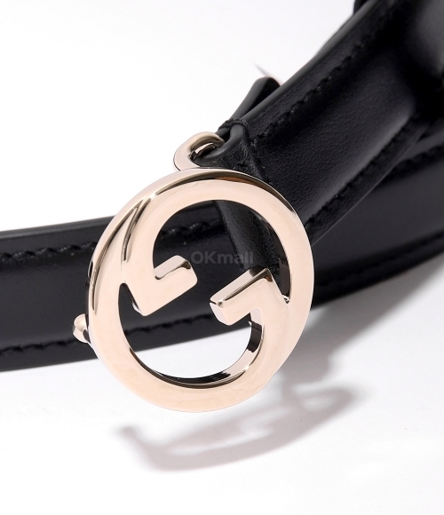 GUCCI｜ (723073 0YA0G 1000) Gucci Blondie thin belt in black leather | GUCCI® US