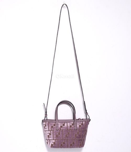 FENDI｜ (Roll Mini VELVET FF JAcquard Bag (8BS096 AT14 F FENDI]Roll Mini VELVET FF JAcquard Bag (8BS096 AT14 F1QHN