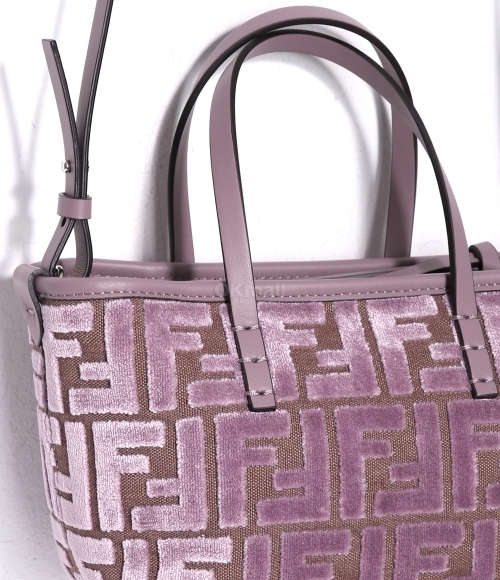 FENDI｜ (Roll Mini VELVET FF JAcquard Bag (8BS096 AT14 F FENDI]Roll Mini VELVET FF JAcquard Bag (8BS096 AT14 F1QHN