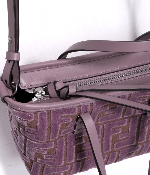 FENDI｜ (Roll Mini VELVET FF JAcquard Bag (8BS096 AT14 F Fendi Roll Mini Ff Jacquard Velvet & Leather Tote | ModeSens