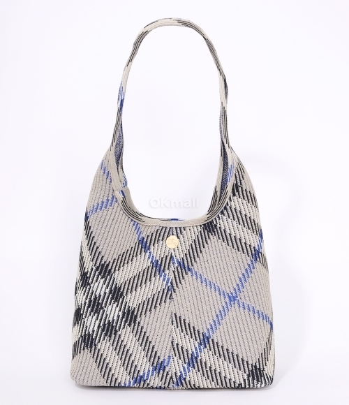 BURBERRY｜ (Small Check Knit Shoulder Bag (8104389)) Burberry Small Check Knit Shoulder Bag | Neiman Marcus