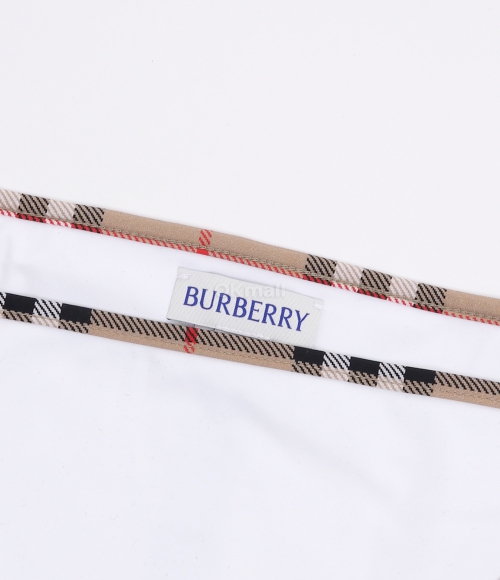 BURBERRY｜ (Check Trim Bikini (8070464)) Burberry check-print Bikini Briefs | Neutrals | FARFETCH