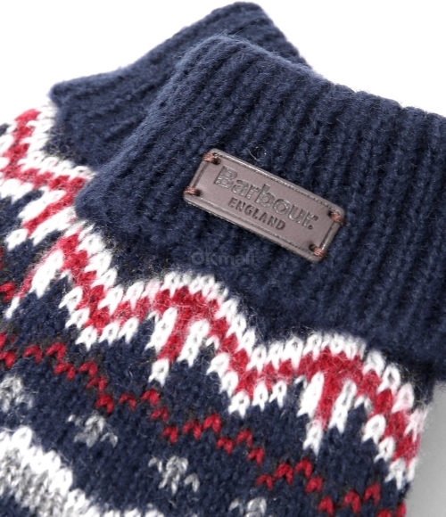 Barbour]Case Fair Isle Gloves - Blue Granite (MGL0128 TN27