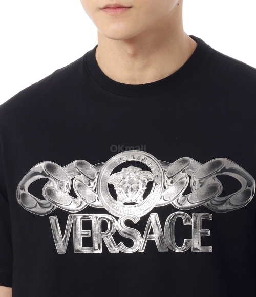 VERSACE]Medusa On Chain T-Shirt (1013302 1A13405 2B510