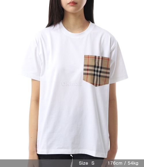 BURBERRY｜ (Checkered Pocket Cotton T-Shirt (8103971)) BURBERRY]Checkered Pocket Cotton T-Shirt (8103971) | 오케이몰
