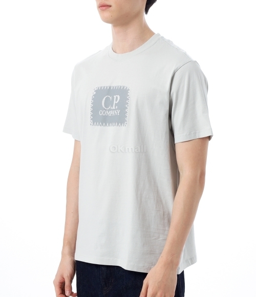 CP COMPANYTシャツ 18CMTS029A 005100W 999 Тениска C.P. Company C.P. Company 30/1 Logo Label T-Shirt
