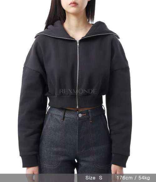 【ENTIRE STUDIOS】 CROPPED FULL ZIP Entire Studios]CROPPED FULL ZIP (ES2156SO SOOT) | 렉스몬드