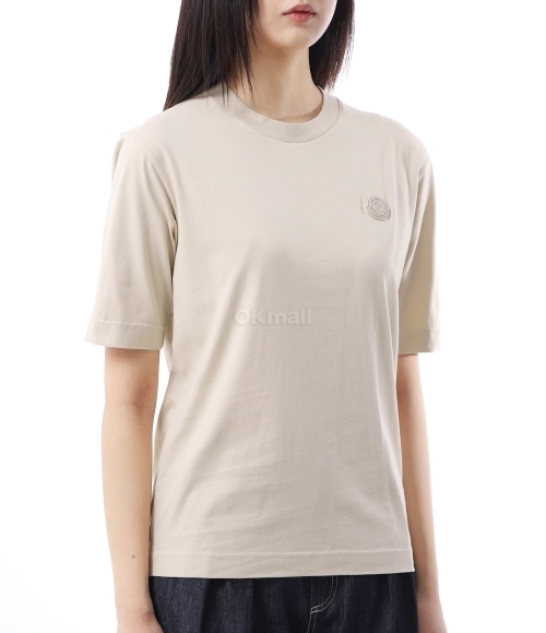 MONCLER]실리콘 로고 패치 코튼 티셔츠 (8C00005 89A17 21E