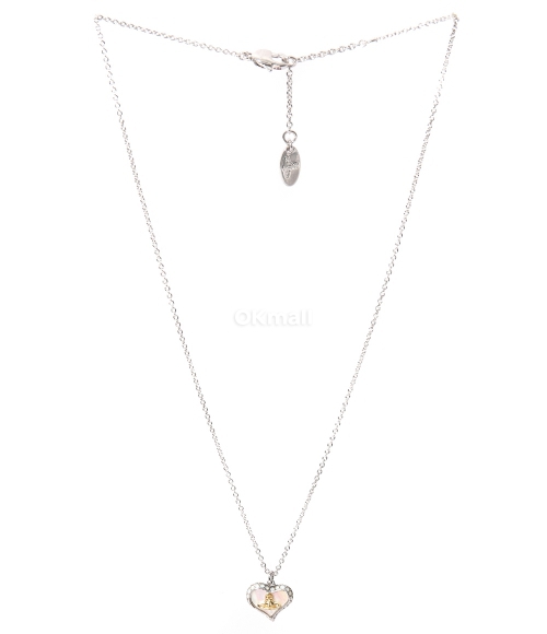 Vivienne Westwood｜ (PETRA PENDANT (63020103 02P556)) Petra Pendant Necklace in gold-lavender-pearl-tint-mop-light
