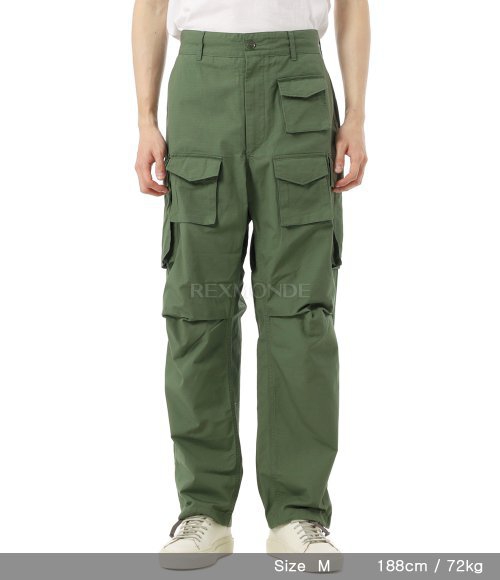 Engineered Garments]FA Pant Olive Cotton Ripstop (25S1F016-QT198