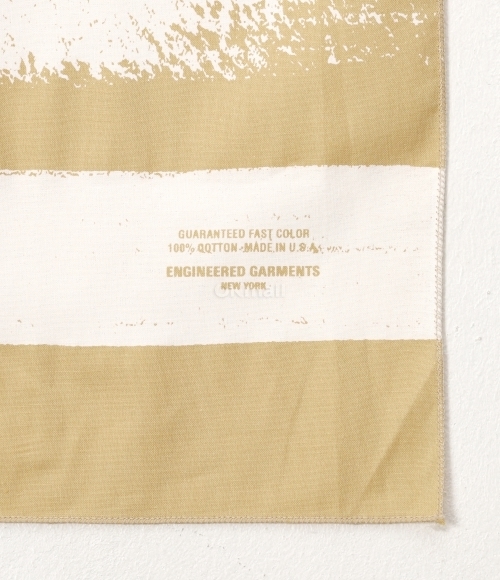 Engineered Garments｜ (Printed Bandana C - Khaki - Strip Engineered Garments Printed Bandana Stripe - Khaki | HAVEN