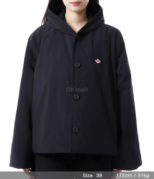 DANTON｜JACKETS (INSULATION HOODED WIDE JACKET (DTA0673- DANTON]INSULATION HOODED WIDE JACKET (DTA0673-PNT-NAVY