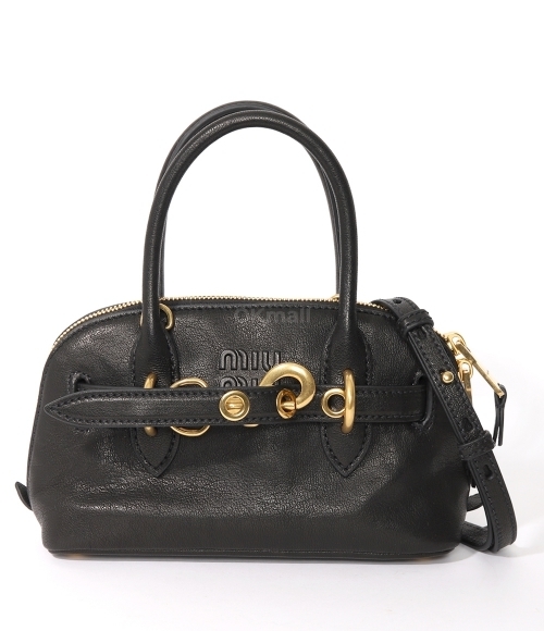 Miu Miu｜ (5BP090 2BBL F0002) Black Aventure Mini Nappa Leather Bag | Miu Miu