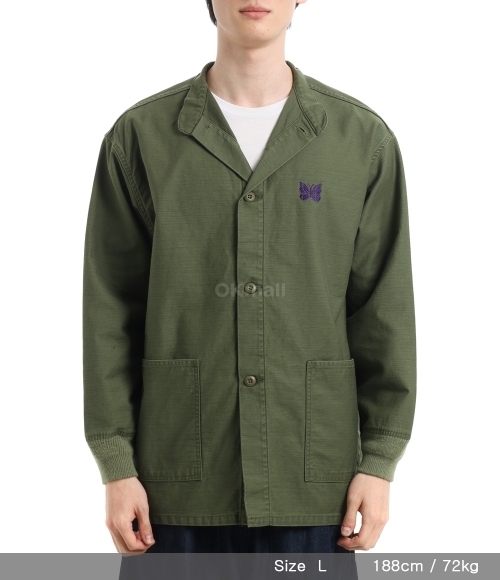 Needles Stand Collar Army Shirt NEEDLES / S.C. ARMY SHIRT BACK SATEEN