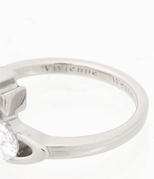 Vivienne Westwood｜ (ALLIE RING (6404017E 01P102)) Allie Ring in PLATINUM-PINK-CZ | Vivienne Westwood®