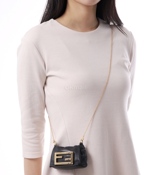 FENDI｜ (Mamma Baguette Nano (7AS368 ABVE F0KUR)) FENDI Nano Mamma Baguette Shoulder Bag 7AS368ABVEF0KUR