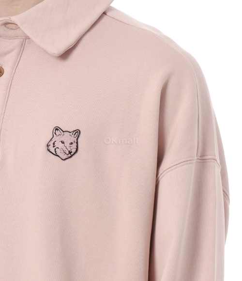 MAISON KITSUNE]BOLD FOX HEAD FLEECE OVERSIZE POLO SWEATSHIRT