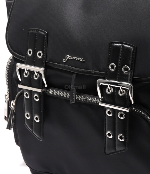 GANNI]Black Bucky Nylon Backpack (A6526 099) | 오케이몰